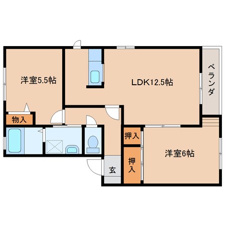 高田市駅 徒歩12分 1階の物件間取画像